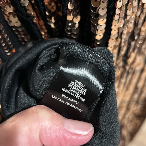 TORRID BLACK & GOLD SEQUIN A-LINE DRESS - Picture 9 of 11